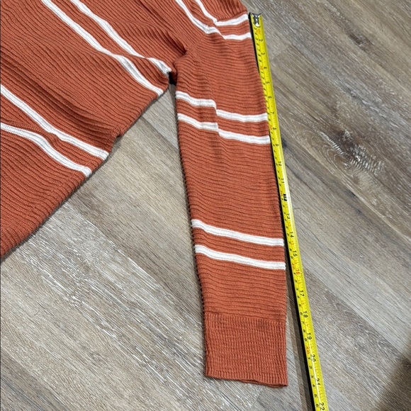 MADEWELL SZ XS Striped Orange Women’s Cardigan Sweater - Picture 6 of 10